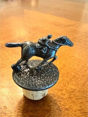 Blantons “T” Vintage Horse and Jockey Wine Bottle Stopper